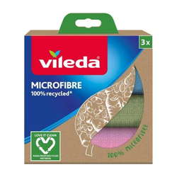 Vileda 168310 Univerzální utěrka Microfibre 100% Recycled, 3 ks