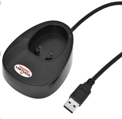 Virtuos CCD 2D čtečka Virtuos HW-855A, bezdrátová, základna, USB, černá