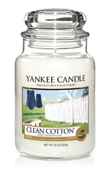 Yankee Candle Classic Vonná svíčka Clean Cotton 623 g