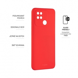 Zadní pogumovaný kryt FIXED Story pro Xiaomi Redmi 10C, červený