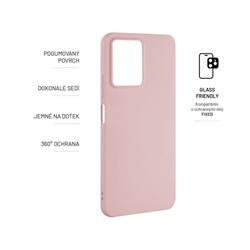 Zadní pogumovaný kryt FIXED Story pro Xiaomi Redmi Note 12, růžový