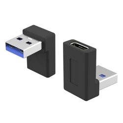 Zahnutá 90° redukce USB-C Female na USB-A Male