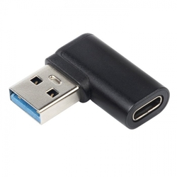 PremiumCord zahnutá 90° redukce USB-C Female na USB3.0 typ A Male